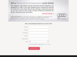 Win an Audi weekend experience worth $1,500!