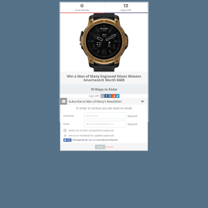 Win an Engraved Nixon Mission Smartwatch