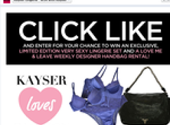 Win an exclusive, limited edition lingerie set and weekly designer handbag rental!