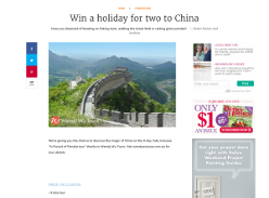 Win an 'In Pursuit of Pandas' Holiday in China for 2