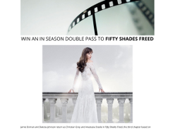 Win an in season double pass to Fifty Shades Freed