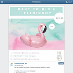 Win an inflatable Sunnylife Flamingo valued at $89.95!