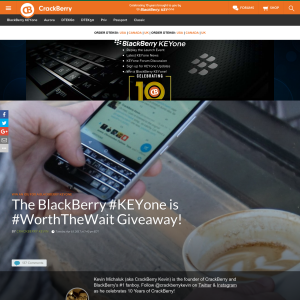 Win an IOU for a BlackBerry KEYone from CBK!
