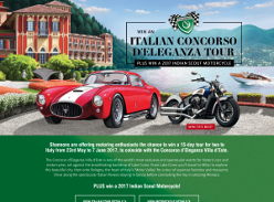 Win an Italian Concorso D'Eleganza tour + a 2017 Indian Scout motorcycle!