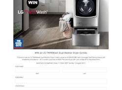 WIN an LG TWINWash Dual Washer Dryer Combo + 2 $500 runner up Gift Cards