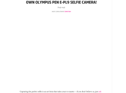 Win an Olympus PEN E-PL9 Selfie Camera