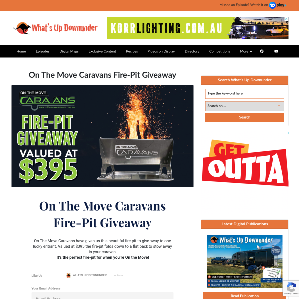Win an 'On The Move Caravans' Fire-Pit