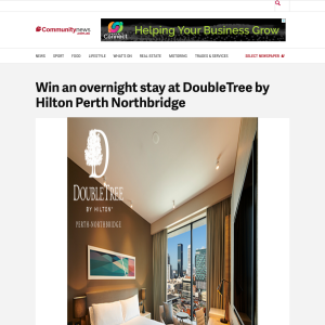 Win an overnight stay at DoubleTree by Hilton Perth Northbridge