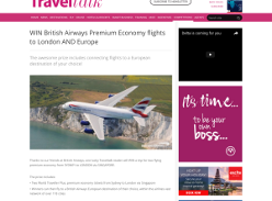 Win British Airways premium economy flights to London & Europe!