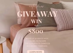 Win Calma Skincare, Candles & Bed Threads