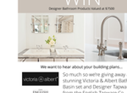 Win designer bathroom fittings worth $7500 from The English Tapware Company
