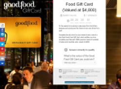 Win dinner for a year with the 'Good Food' gift card valued at $4,800!