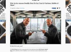 Win Double Movie Tix to Fast & Furious
