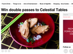 Win double passes to Celestial Tables