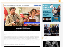 Win Double Passes to see film THE PROMISE