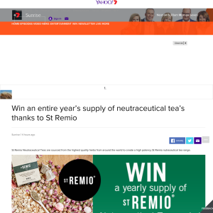 Win entire year's supply of neutraceutical tea's thanks to St.Remio