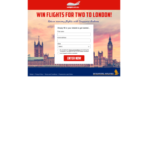 Win flights for 2 to London!