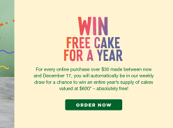 Win Free Cake for a Year