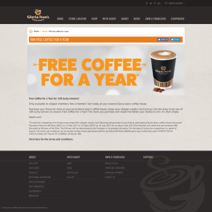Win FREE coffee for a year! (Registration & Purchase Required)
