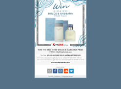Win 'His and Hers' Dolce Gabbana Prize Pack