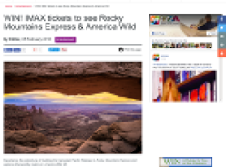 Win IMAX tickets to see Rocky Mountains Express & America Wild