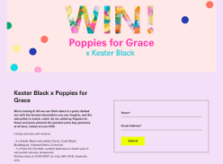 Win Kester Black x Poppies for Grace