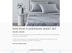Win Mum a Sheridan Sheet set