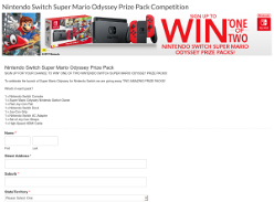 Win Nintendo Switch Super Mario Odyssey pack