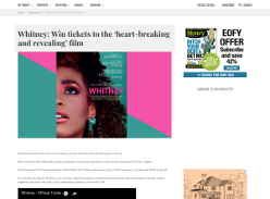 Win one of 10 double-passes to Whitney