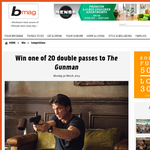 Win one of 20 double passes to The Gunman