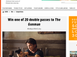 Win one of 20 double passes to The Gunman