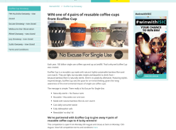 Win one of 4 pairs of reusable coffee cups from Ecoffee Cup