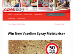 Win one of 50 Vaseline Spray Moisturiser packs 