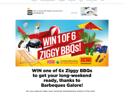Win one of 6x Ziggy BBQs
