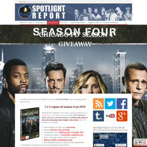 Win one of five copies of Chicago PD Season 4 on dvd