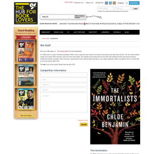Win One Of Five Copies Of The Immortalists By Chloe Benjamin