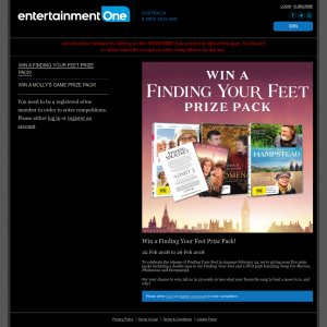 Win one of five Finding Your Feet packs
