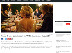 Win one of five Madame double passes