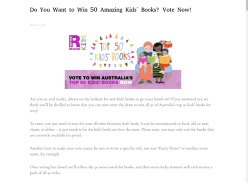 Win One of Seven Kids Book Packs Valued at $1000.00 Each