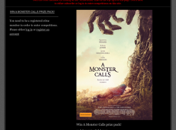 Win one of ten A Monster Calls prize packs