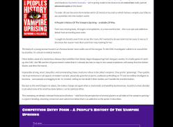 Win one of ten advanced copies of A People's History of the Vampire Uprising