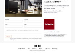 Win one of the world's  best steam ovens from Miele  valued at over $1400