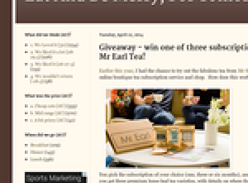 Win one of three subscriptions to Mr Earl Tea!