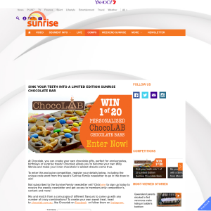 Win one of twenty personalised Choclab chocolate bars