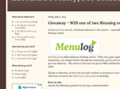 Win one of two $10 Menulog gift vouchers