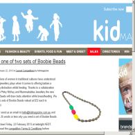 Win one of two sets of Boobie Beads with Kid Magazine