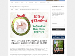 Win one of two Silver Cross Classic Wooden Dolls Prams