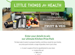 Win over $1,300 worth of kitchen appliances + a year's supply of fruit & veg!