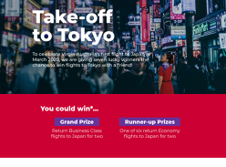 Win Return Business Class Flights or 1 of 6 Return Economy Flights for 2 to Japan