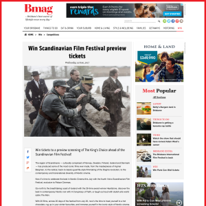 Win Scandinavian Film Festival preview tickets